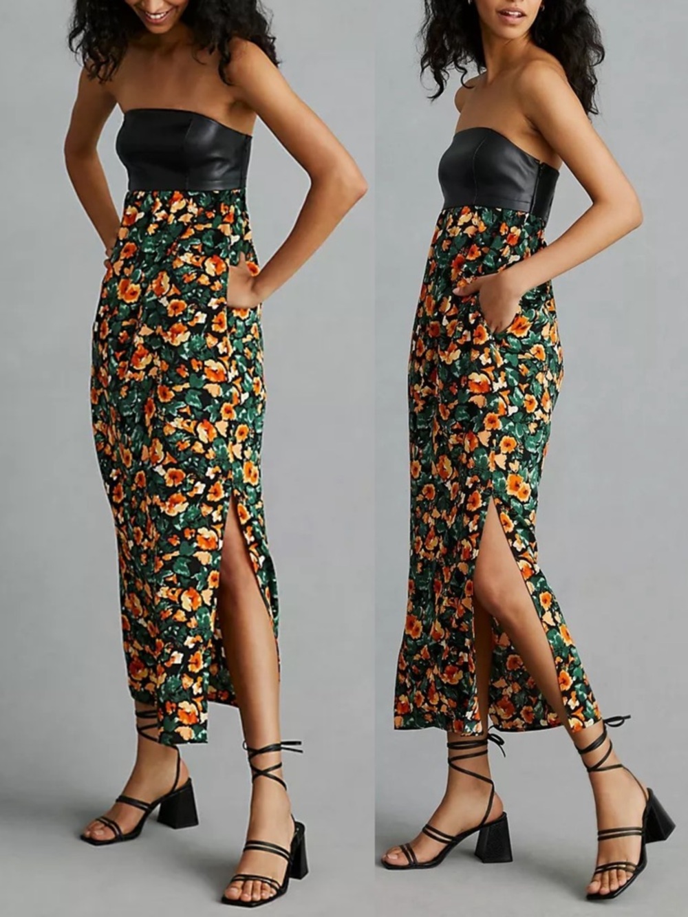 Anthro Mare Mare Faux Leather Maxi Dress Size Small